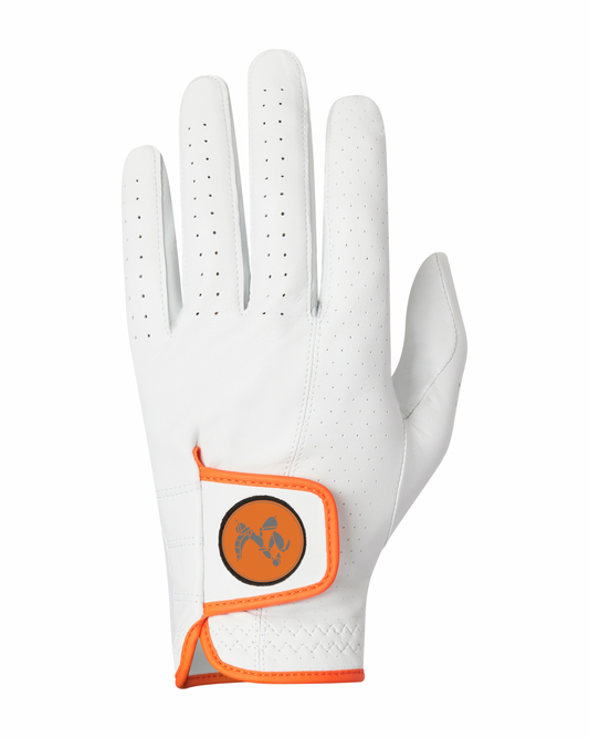 Ugogo Golf premium cabretta leather glove orange trim