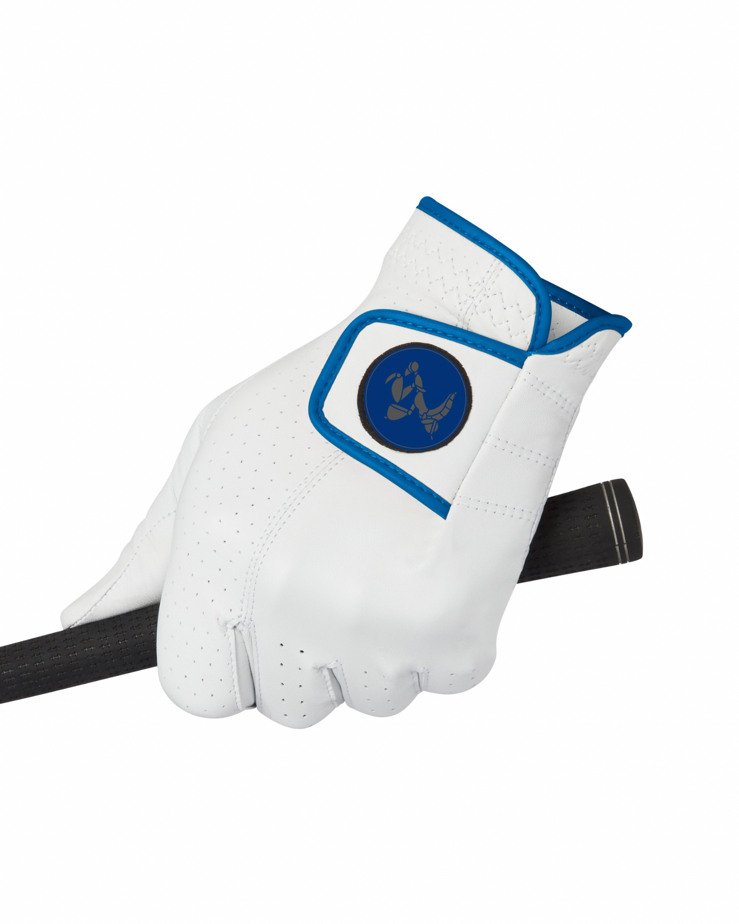 Ugogo Golf premium cabretta leather glove Blue logo & trim