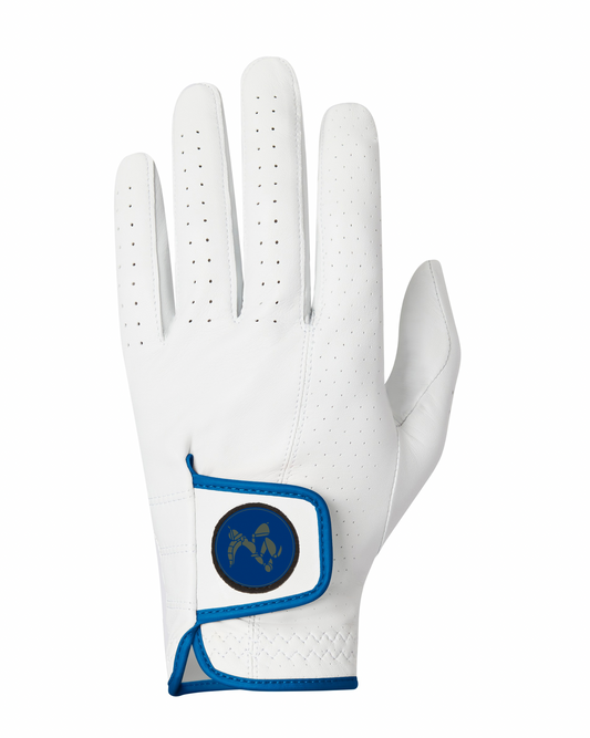 Ugogo Golf premium cabretta leather glove Blue logo & trim