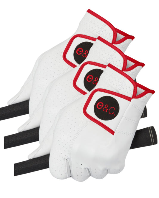 E&C premium cabretta leather glove, dark logo & trim 3-Pack
