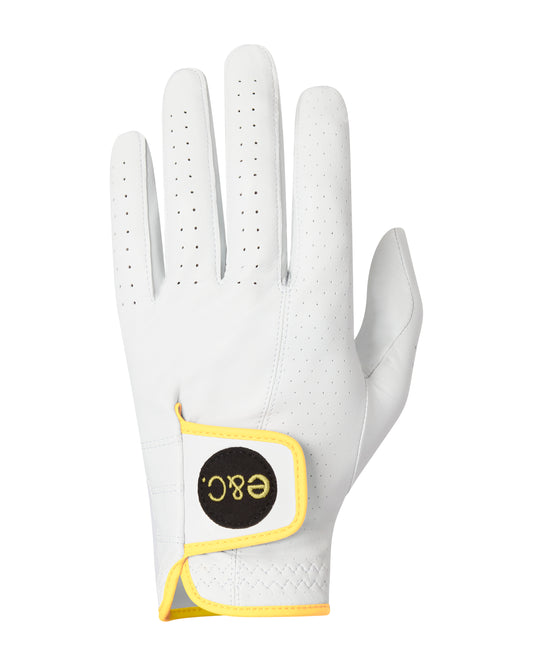 E&C premium cabretta leather glove yellow logo & trim