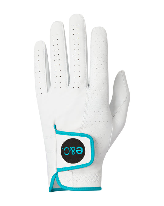 E&C premium cabretta leather glove 1 Light Blue logo & trim
