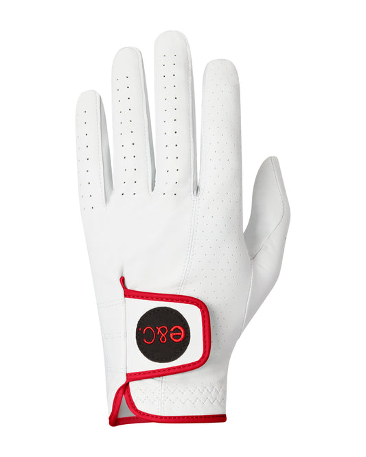 E&C premium cabretta leather glove red logo & trim